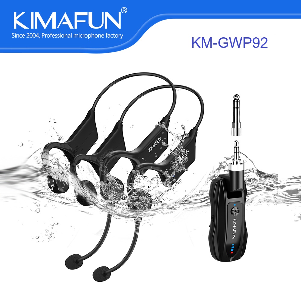Yoga And Fitness Instructor - Microfono Wireless Doppio KIMAFUN per 2