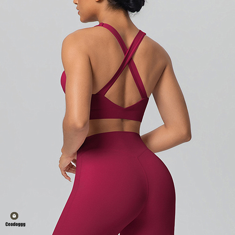 Stretch Strap Yoga - Reggiseno sportivo da donna con imbottitura
