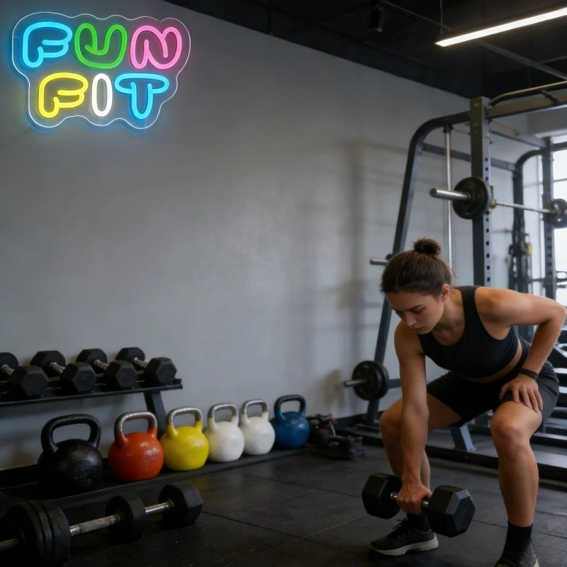 Insegna al Neon LED Fun Fit a  - Yoga Fitness Room recensione e prezzo