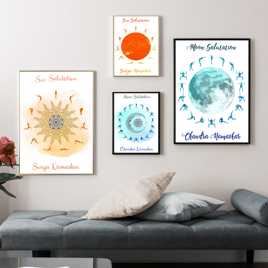 Yoga Pose Sun Moon Salutation  - Yoga Fitness Room recensione e prezzo