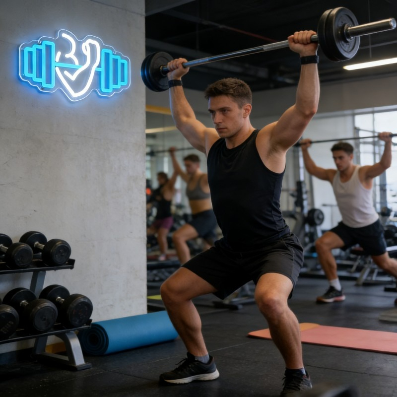 Insegna al Neon LED Bicep Dumb - Yoga Fitness Room recensione e prezzo