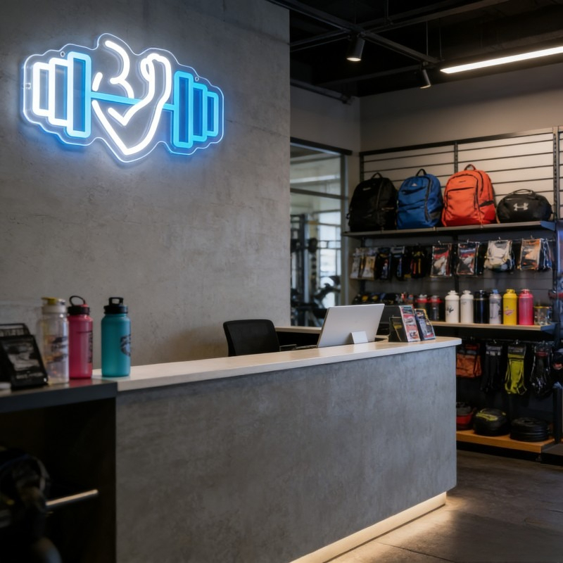Insegna al Neon LED Bicep Dumb - Yoga Fitness Room recensione e prezzo